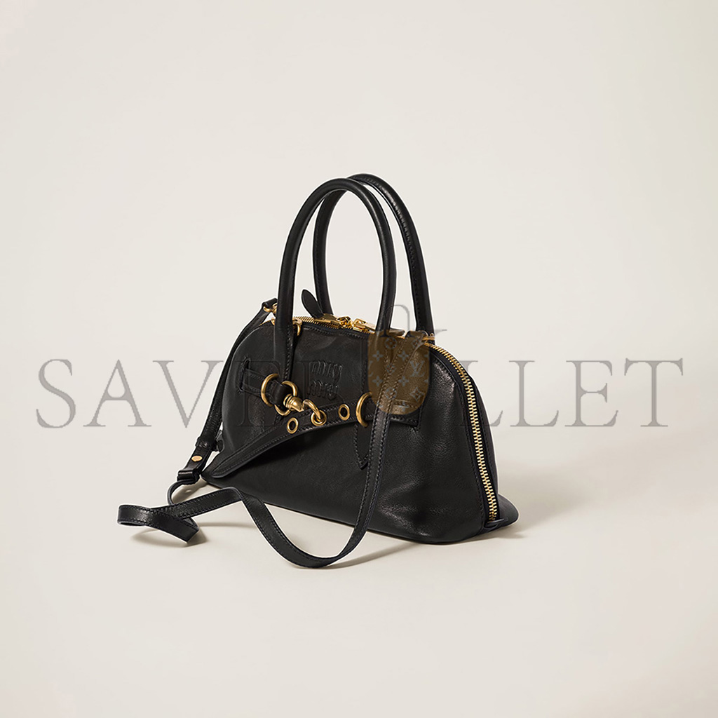 MIU MIU AVENTURE NAPPA LEATHER TOP-HANDLE BAG 5BB168 (33*17*11cm)